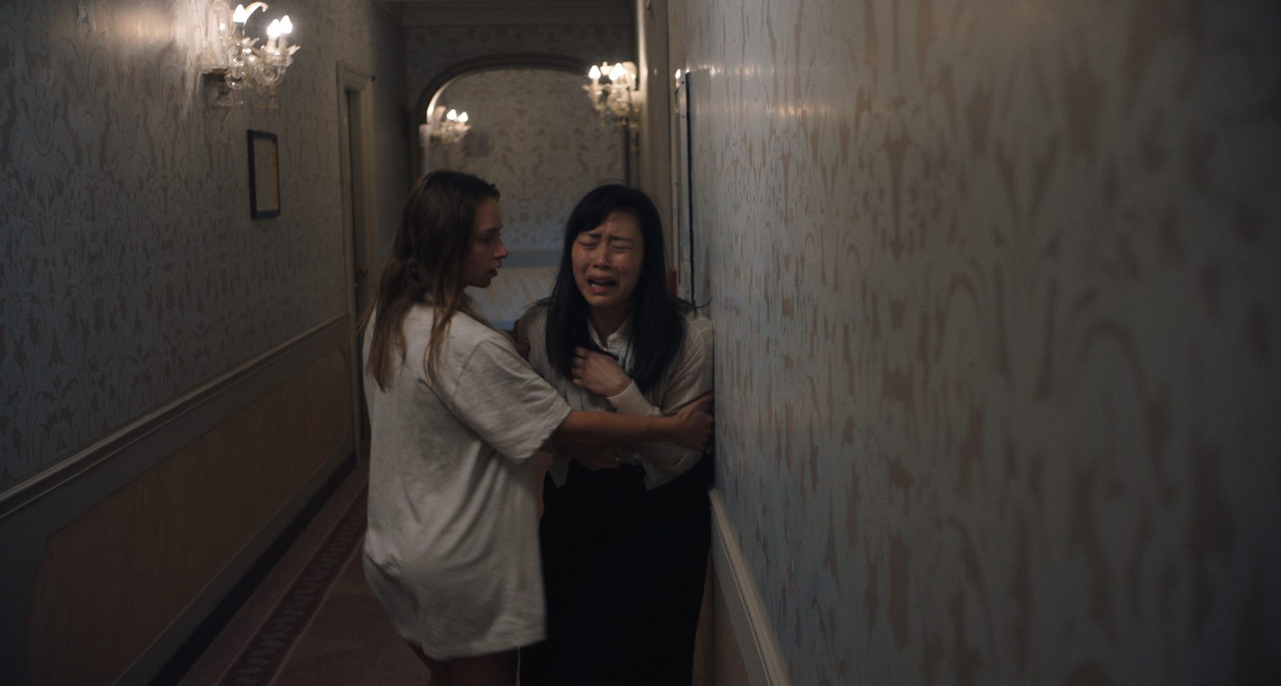 Ashley Chiu as young Rowena Chiu in She Said (2022 film, Universal Pictures), directed by Maria Schrader